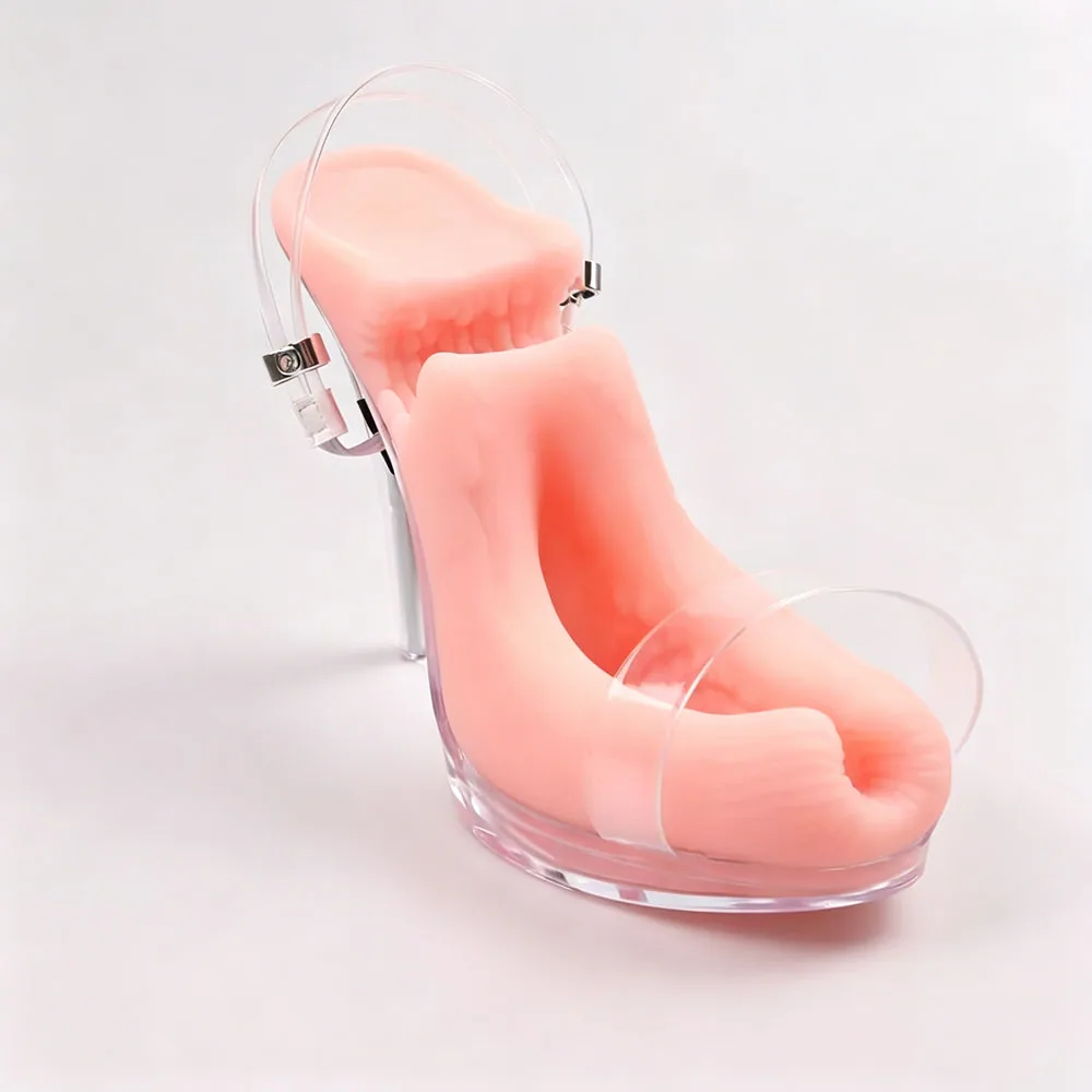 High-Heel Masturbator Shoe, clear base
