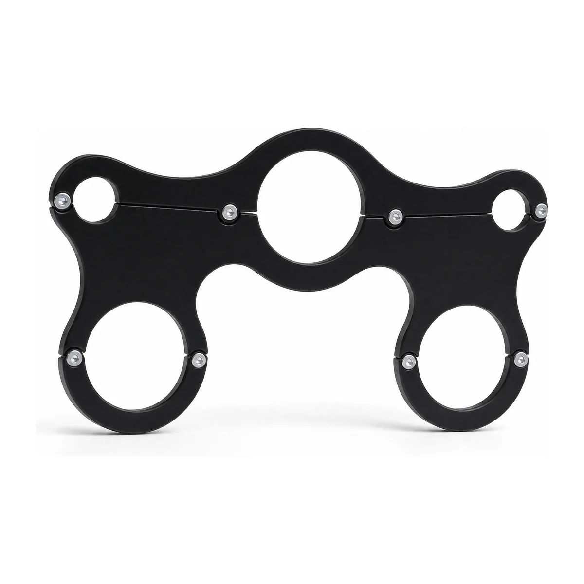 Leg Splitter Rack, black aluminium spreader plate, five openings