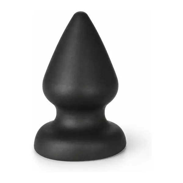 XL Dilator Plug, matte black silicone with flared base