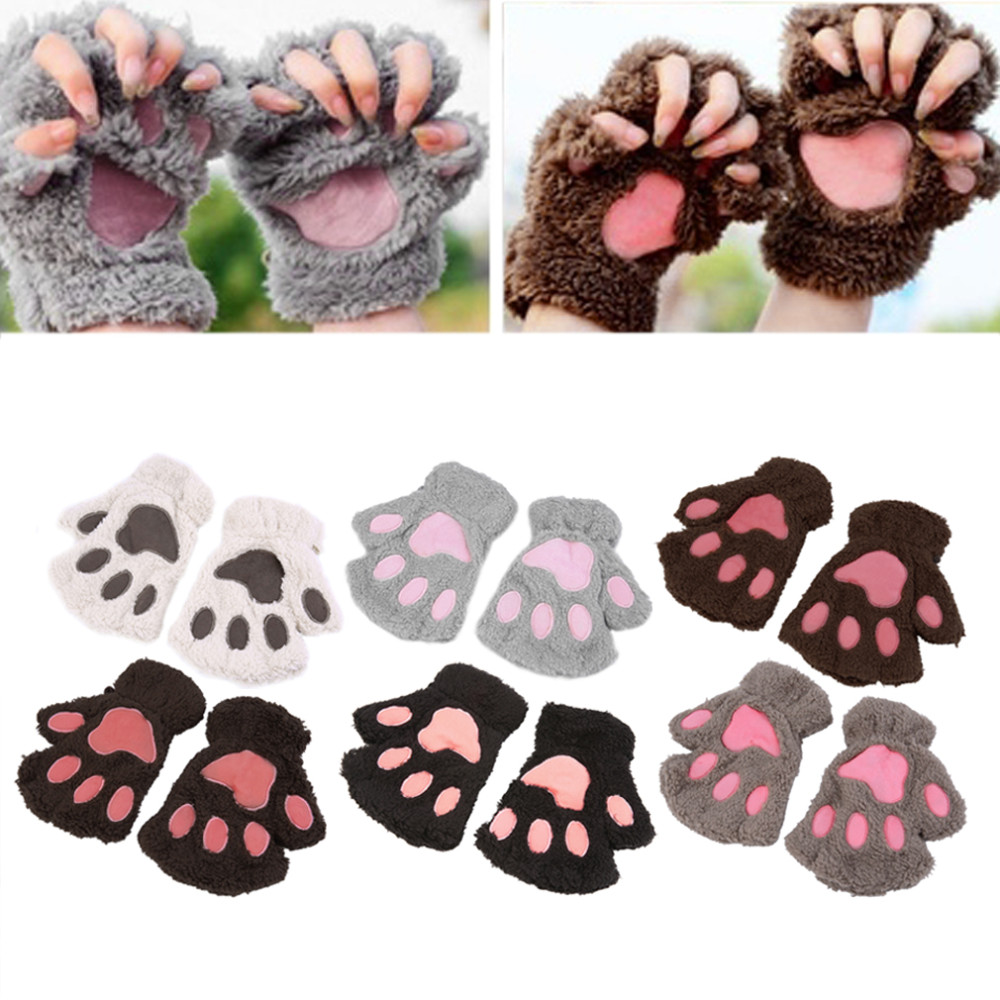 fingerless paw gloves