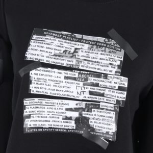 Protest Songs Playlist Crop Top - Onyx Bunny