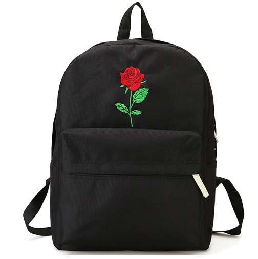 Simple Rose School Bag - Onyx Bunny