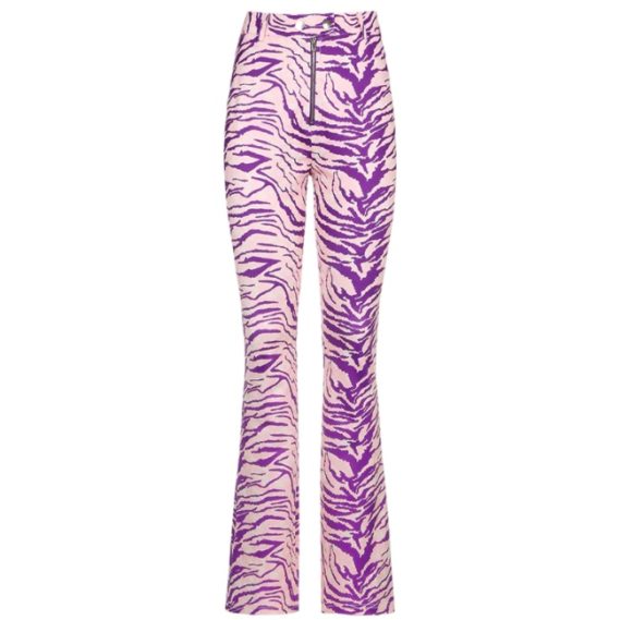 Retro Animal Print Pants8