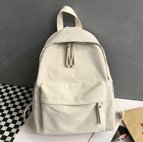 Neutral Solid Color Backpack - Onyx Bunny