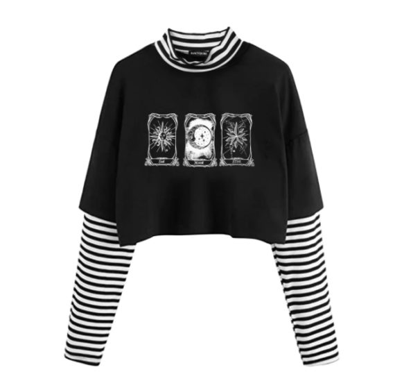 tarot longsleeve crop top