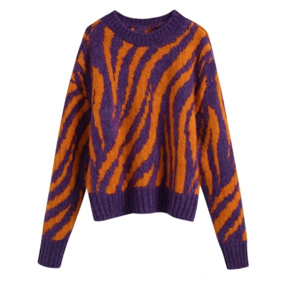 vintage animal print sweater